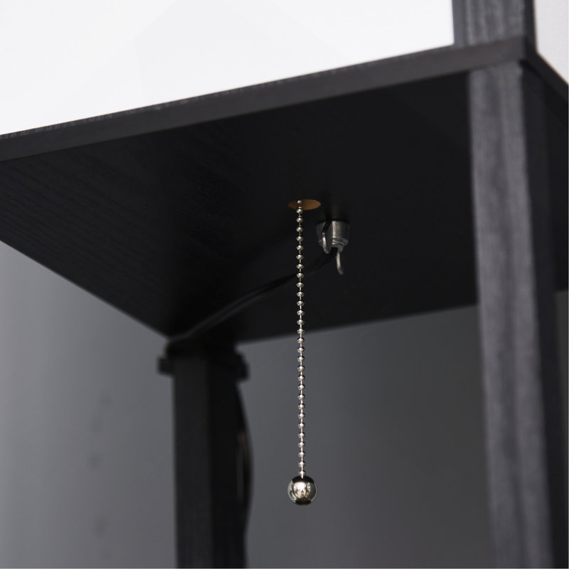 Lampe sur pied moderne avec tablettes et double éclairage ambiant
