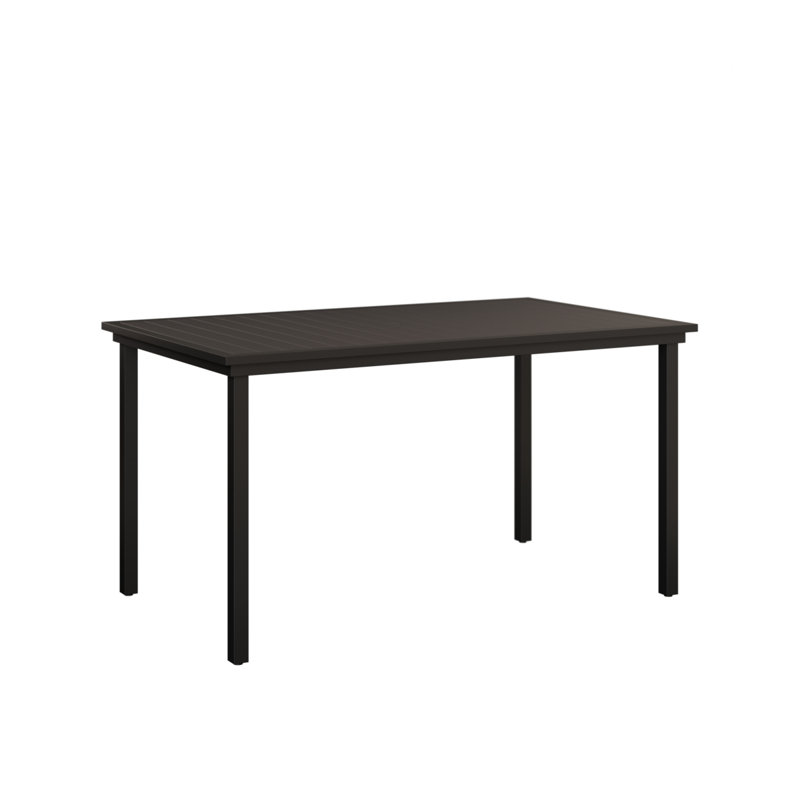 Vida Outdoor Bar Table, Smoke Gray, Matte Black