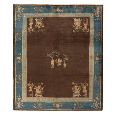 One-of-a-Kind 7'10" x 9'3" Hand Knotted Area Rug