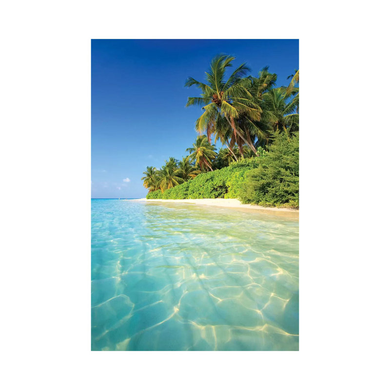 Tropical Beach In The Maldives - Wrapped Canvas Print, 30.48cm H x 20.32cm W x 1.91cm D