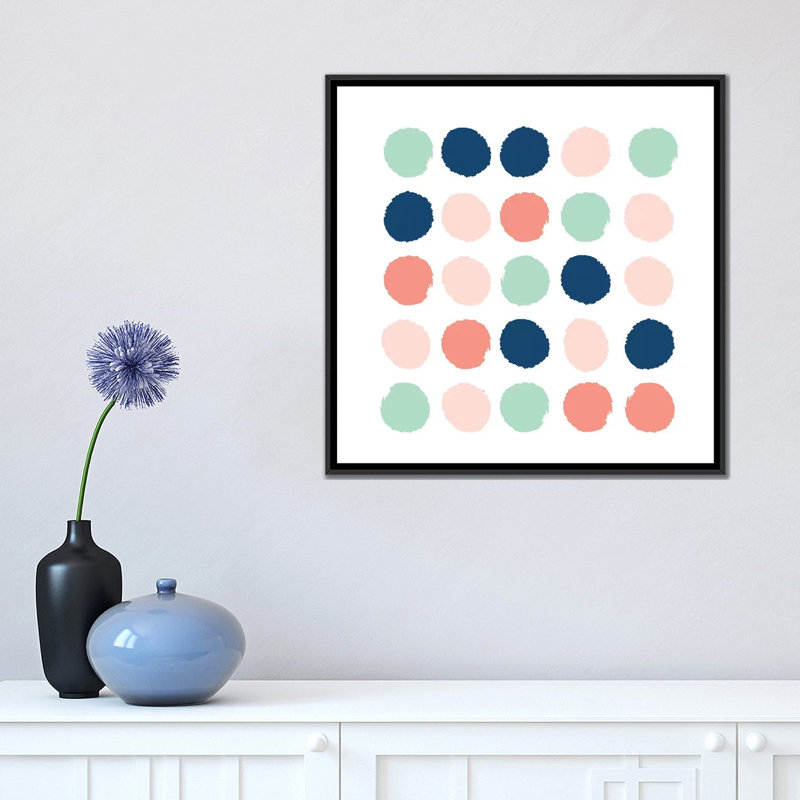 «Kiela Dots», impression sur toile, H 18 po x l 18 po x P 1,5 po, Toile tendue