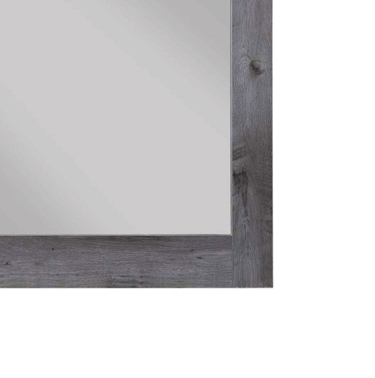 Rustic Gray Oak Finish Mirror