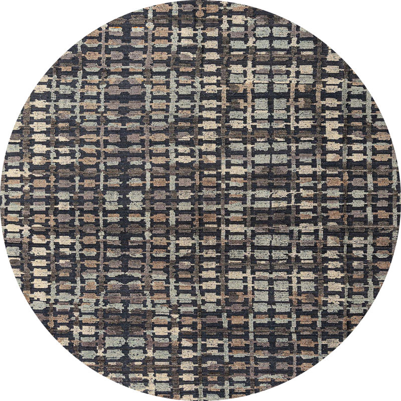 Tapis abstrait moderne 4931, Rond 8 pi