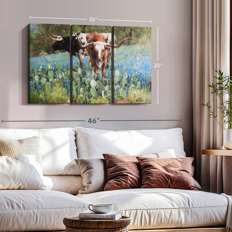 Impression sur toile T For Texas, H 20 po x l 33 po x P 1,25 po