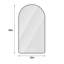 Miroir de salle de bain arqué à DEL 32 po x 60 po, affichage de l'heure et de la température, rétroéclairé, brouillard, 3 modes d'éclairage changeant de couleur, cadre noir pour lavabo 32 po x 60 po, indicateur, brouillard, option de contrôle, rétroéclairage,