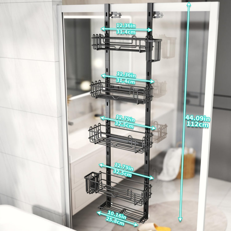 Over-the-Door Stainless Steel Shower Caddy