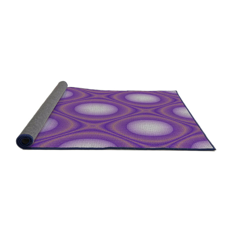 Tapis de zone rose à motif, Rond 3 pi