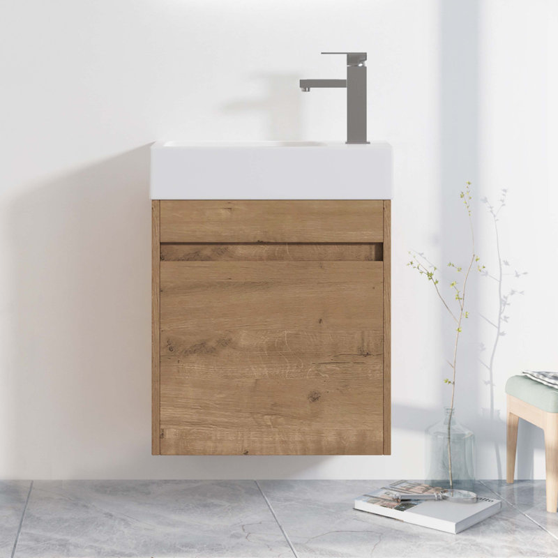 Woodview 18.11 '' Single Bathroom Vanity with Manufactured Wood Top