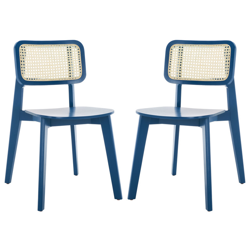 Chaise de salle à manger Finchamp Cane, Marine