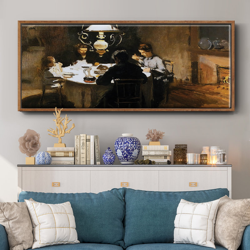 The Dinner, 1868- Framed Canvas