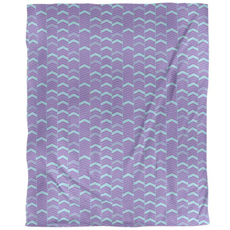Housse de couette simple Rhonda, Housse de couette pour lit simple, Mauve / bleu sarcelle, Microfibre