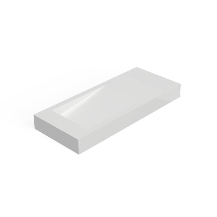 Badeloft Classic 19.6'' Stone Resin Rectangular Bathroom Sink