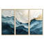 Ensemble 2 pièces d'art mural «White and Blue Marble Wave II»-107200762-107200763