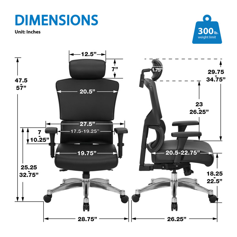 Fauteuil de direction avec appui-tête réglable SPACE