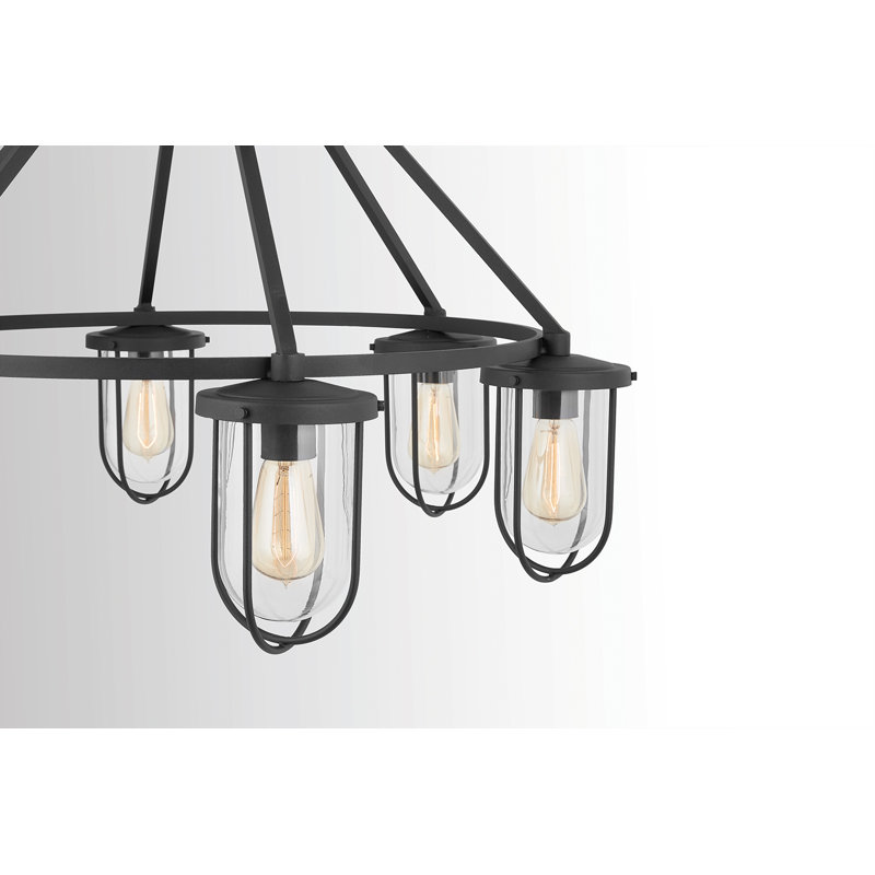 6 - Light Outdoor Chandelier