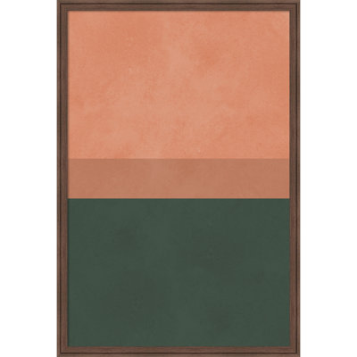  Framed Fabric Pinboard, Terracotta Layers by Vitor Costa Printed Bulletin Board for Use as a Vision Board or Wall Organization