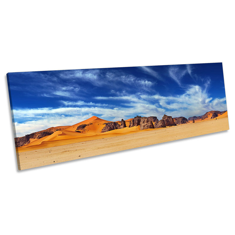 Rocky Sand Desert Landscape - Wrapped Canvas Panoramic Art Prints, 30.48cm H x 91.44cm W