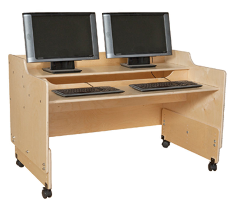 Adjustable Height Student Computer Desk, 23"-28"H x 48"W x 30"D