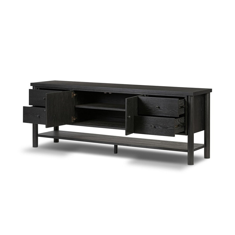 Buffet haut de gamme américain, H 29,9 po x l 70,8 po x P 19,6 po, Noir
