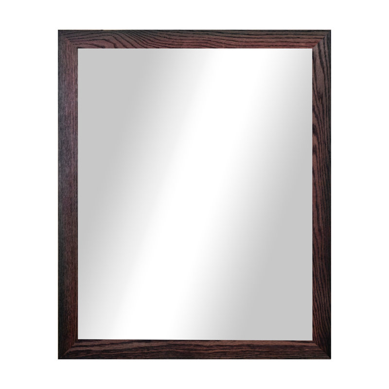 Miroir en bois franc Ebark Designs Ebark - chêne rouge 2 po, Cerise noir, 29 po x 30 po