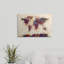 «World Map Paint Splash» par Francy, impression en jaune et bleu-24900316-26529110-80703653