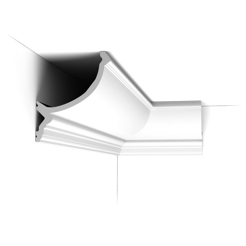 5-11/16 in x 6-11/16 in x 78-3/4 in Primed White Plain Polyurethane Crown Moulding, 1 Pack