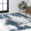 Tapis bleu marine / blanc Marusya-1305468449