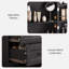 Armoire de rangement autoportante en bois de 72 po de style brun-noir avec 2 portes, 3 tiroirs et tablettes réglables pour la cuisine, la salle à manger et le salon-2121842930
