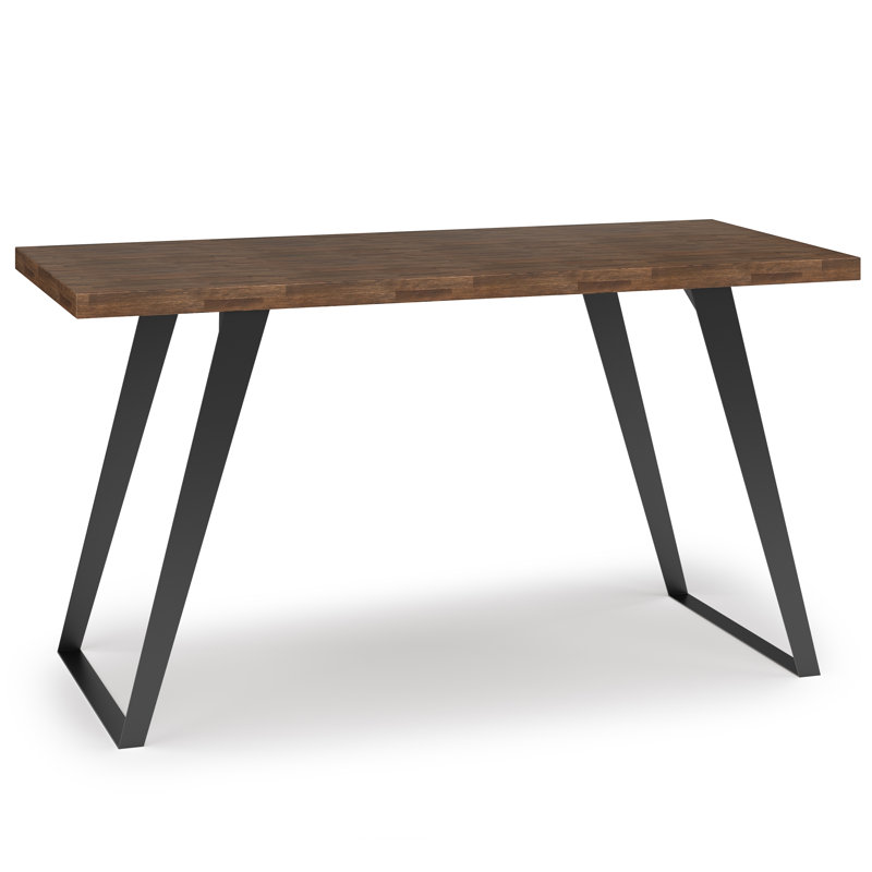 Lowry Rustic Natural Aged Brown Acacia Wood Desk