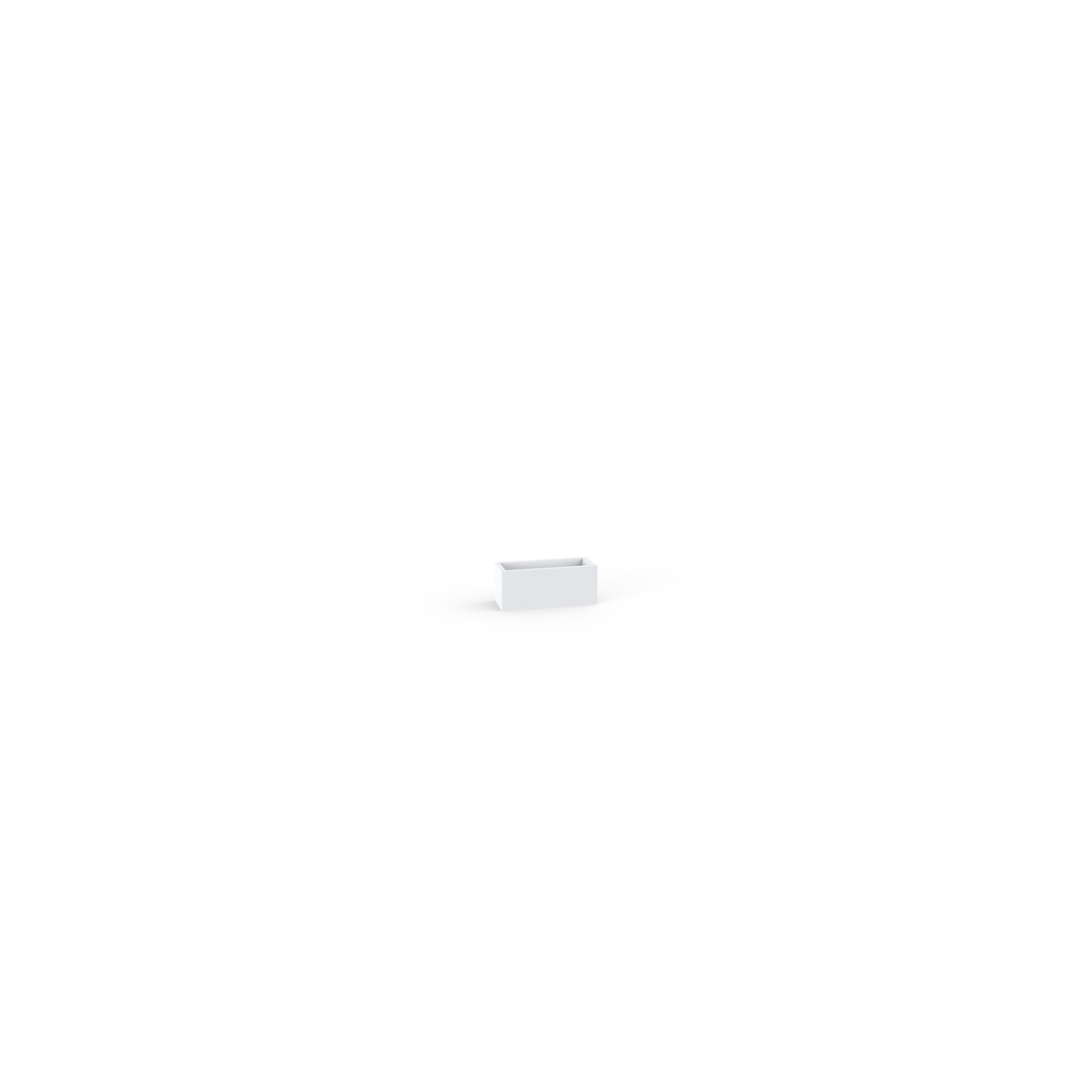 Jardinera Resin Planter Box, White, 3" H x 9.5" W x 3" D