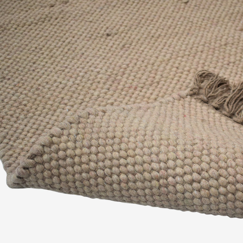Galan Solid Colour Hand Woven Area Rug, Rectangle 75 x 135cm