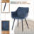 Haglund Leather Dining Chair with Powder-Coated Iron Legs Accent Side Chair Foam Padded Seat Versatile Kitchen Chair for Modern Home and Kitchen-123386570-68459895