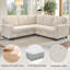 Canapé-lit modulaire en L avec lit escamotable et rangement-1390369405