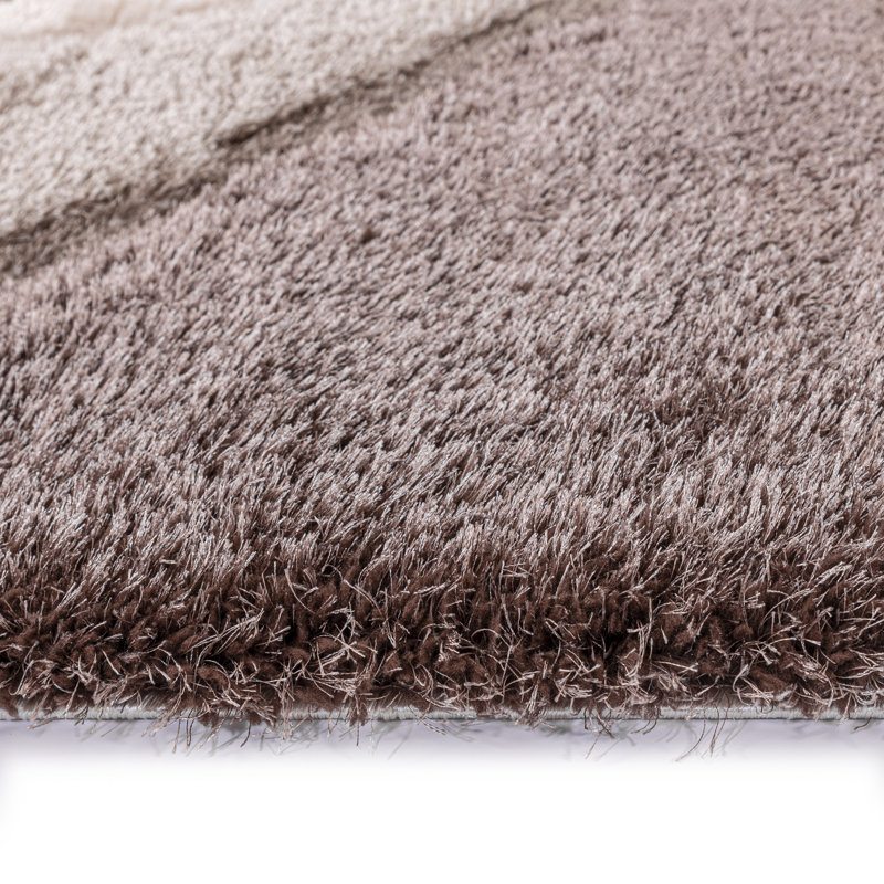 Todi Rug Carpet Runner Mat Geometric Machine Tufted Shag Indoor / Outdoor Area Rug, Rectangle 1'11.6" x 3'7.3"