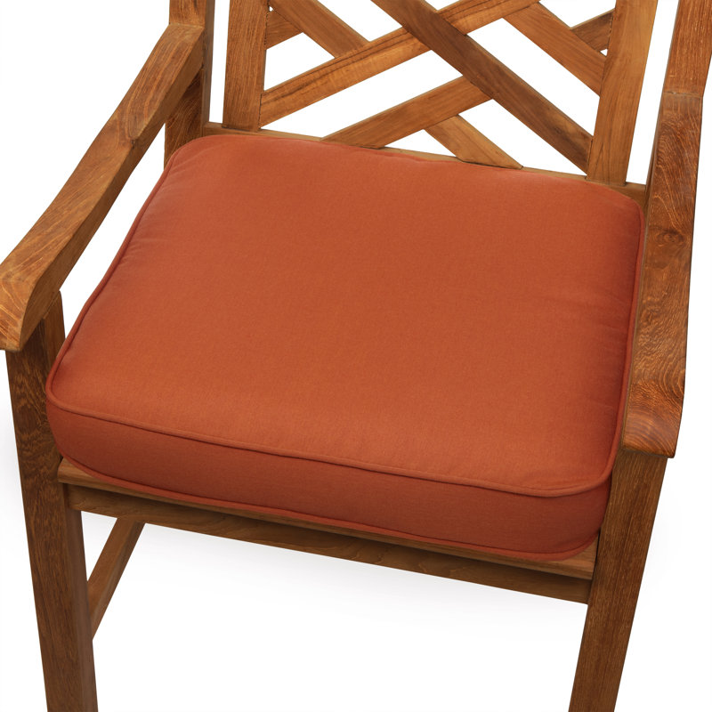 Libya Outdoor Sunbrella Cushion, 19" W x 19" D, Canvas Rust Sunbrella Canvas