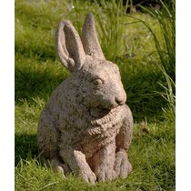 Vtg Brass Shelf Edge Sitter Bunny Sleeping Rabbit Figurine Hugger Mantel  6.75
