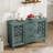 47.23" Farmhouse Sideboard Buffet Cabinet with 2 Carved Doors and 3 Drawers, Storage Cabinet with Adjustable Shelf for Dining Room, Living Room & Entryway-246712844