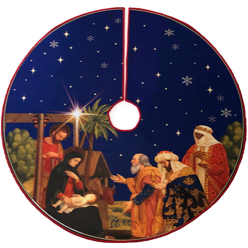 Nativity Classic Tree Skirt, 48" Round
