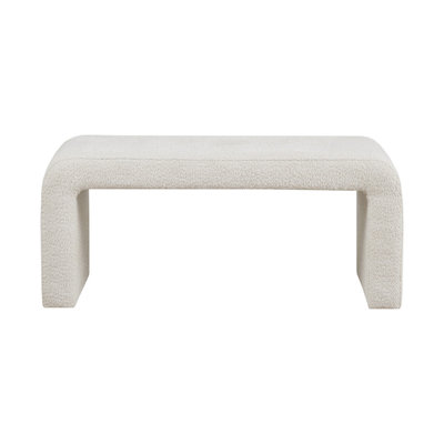 Boucle Waterfall Bench Cream 42"W