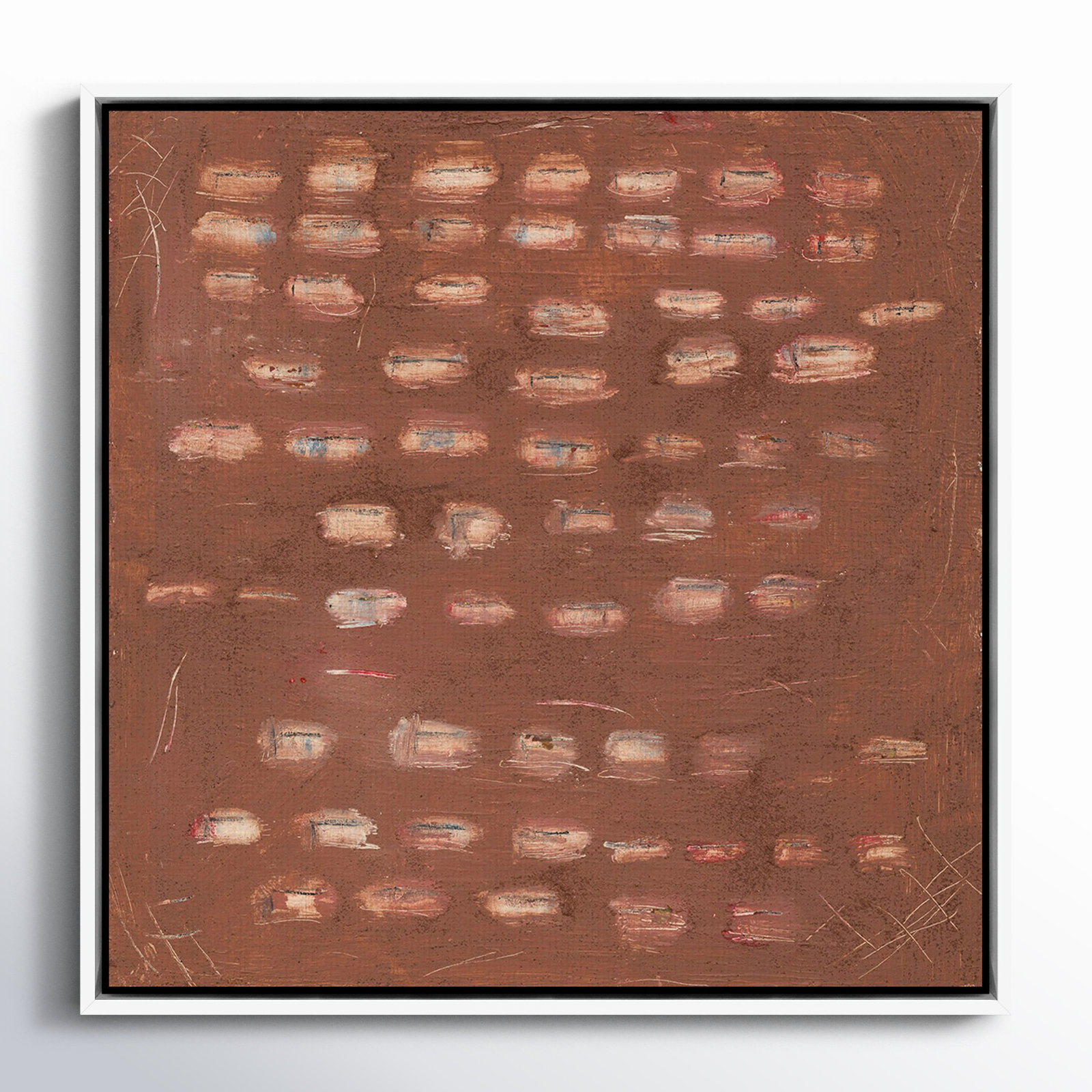 Cinnamon Kiss by Jamie Beckwith, 32" H x 32" W, White Maple Framed