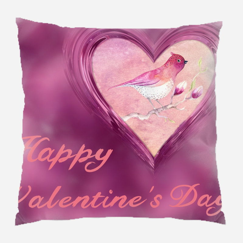 Housse et insert de coussin extérieur carré Mcguigan Heart, Microsuède, Intérieur