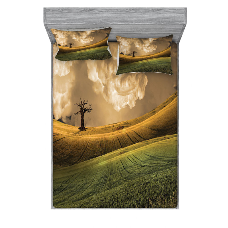 Microfiber Sheet Set, Queen Sheet Set with Fitted Sheet
