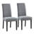 Tufted Linen Fabric Upholstered Parsons Dining Chairs Gray-942828731-970455840