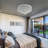 24'' Chrome Crystal Round Chandelier Flush Mount Led Ceiling Light With 3 Dimmble Lighting Fixture For Dining Living Room Bedroom Kitchen Foyer Hallway