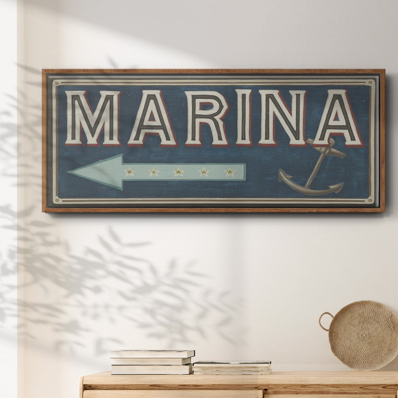 Shoreline Signs II - Toile encadrée, H 12 po x l 30 po