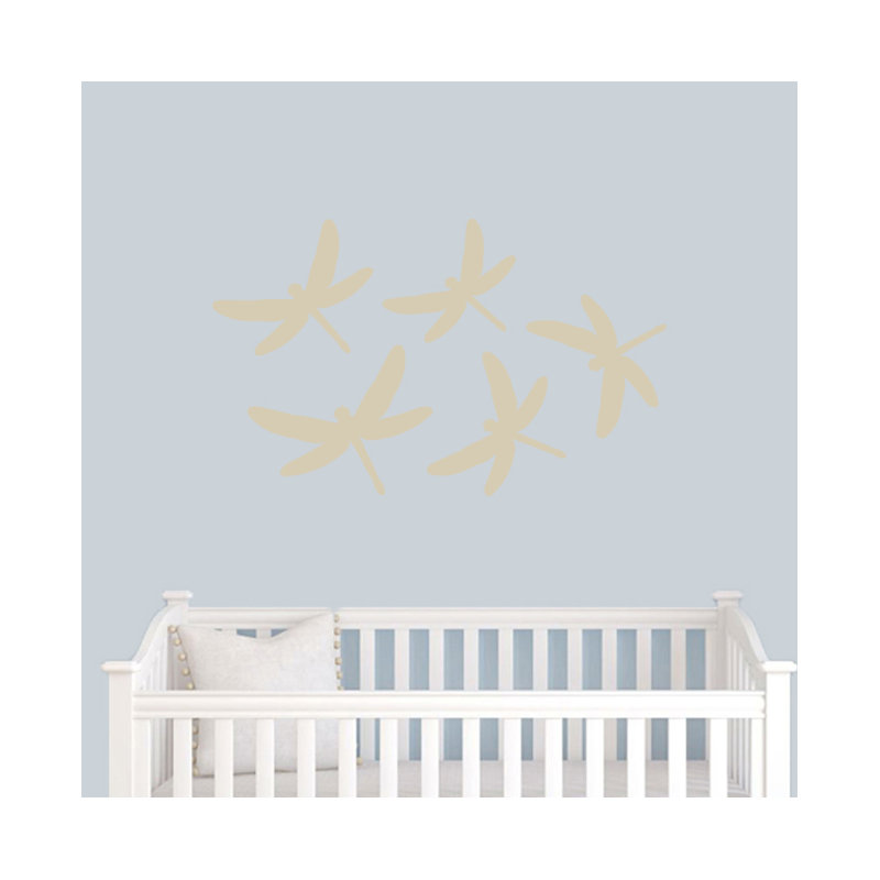 Décalcomanie murale libellules, Beige