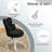 Adjustable Bow Teddy Fabric Bunny Ear Swivel Accent Chair Office Chair For Home Office Vanity-1705689847