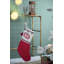 Chaussette de Noël en tricot flocon de neige 12 x 25 po rouge / blanc