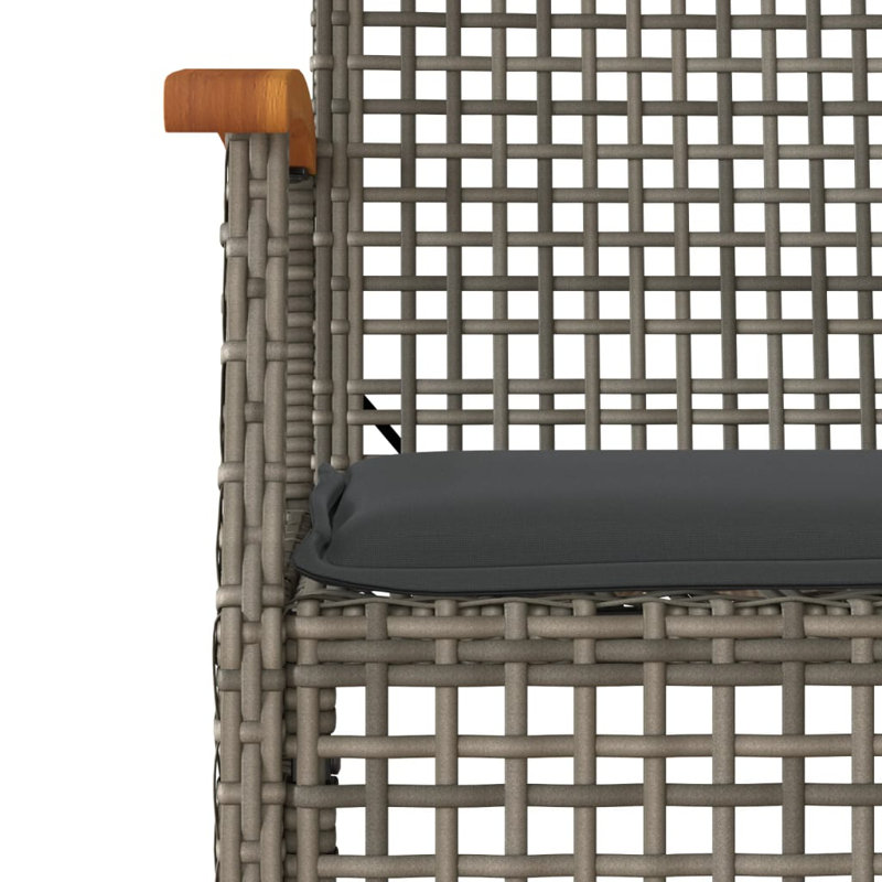 Alliona Rectangular Outdoor Table Set, Grey, Grey, 4