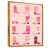 Toile avec cadre flottant or